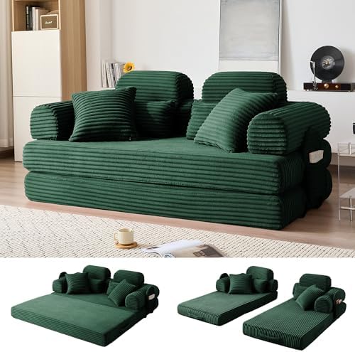 78.8" Futon Sofa Bed with High Back, Boneless Couches by NNQComfyHome