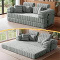 79" Convertible Sofa Bed, High Backrest Boneless Couch by NNQComfyHome