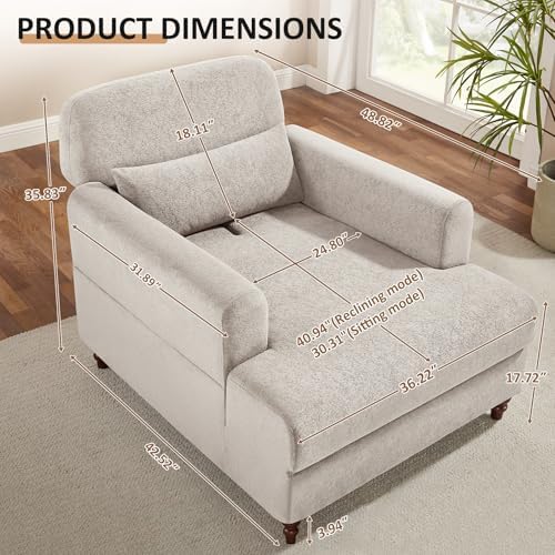 VANOMi Chaise Lounge Accent Chair Indoor - Image 2
