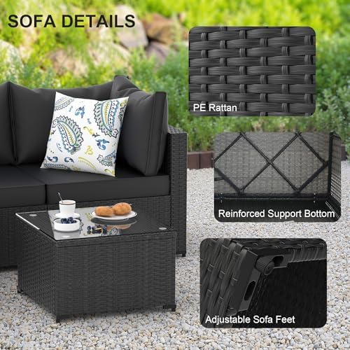 Patio Furniture Set w/ Fire Pit Table - Image 3