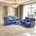 2-Piece Power Recliner Sofa Sets, Leather Reclining Couch Set by SaxumTegmen