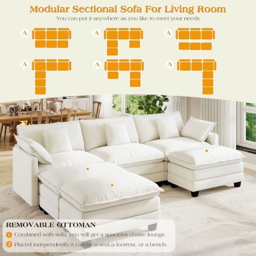 Hanherry Modular Sectional Sofa, Cloud Couch - Image 5