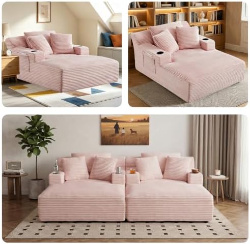 NicBex 66”Oversized Chaise Lounge Chair Indoor - Image 3