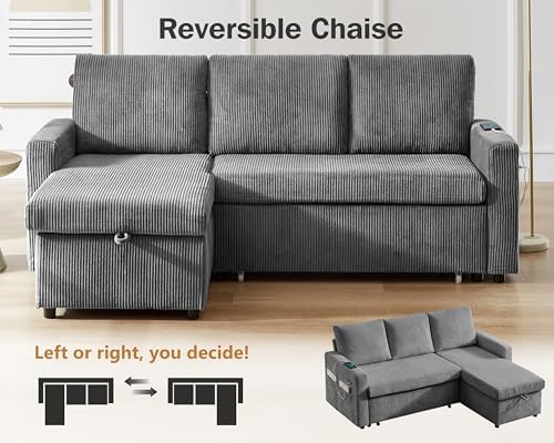 Vipbear 80" Sectional Sleeper Sofa Bed - Image 6