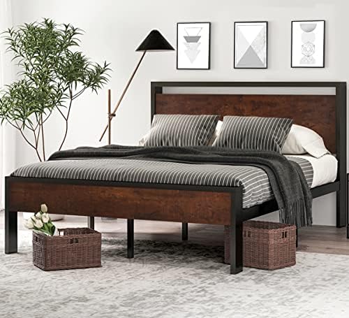 SHA CERLIN 14 Inch Full Size Metal Platform Bed Frame by SHACERLIN
