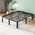 Full Bed Frame, 18 Inch Heavy Duty Steel Platform, Noise-Free by CozyCity