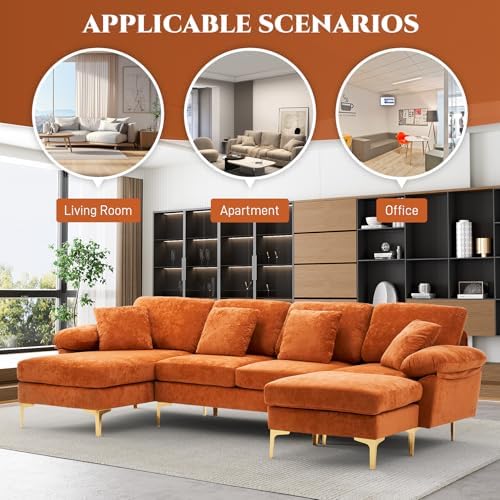 OUYESSIR 114" U-Shaped Modular Sectional Sofa - Image 5