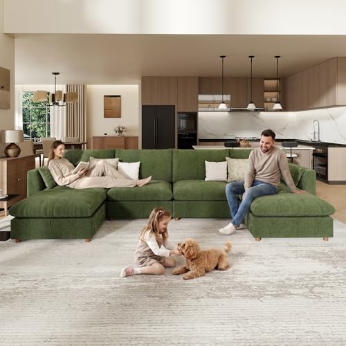 WorthFurni Oversized Modular Sectional Sofa, Comfty 6 Seat Modular Sofa - Image 3