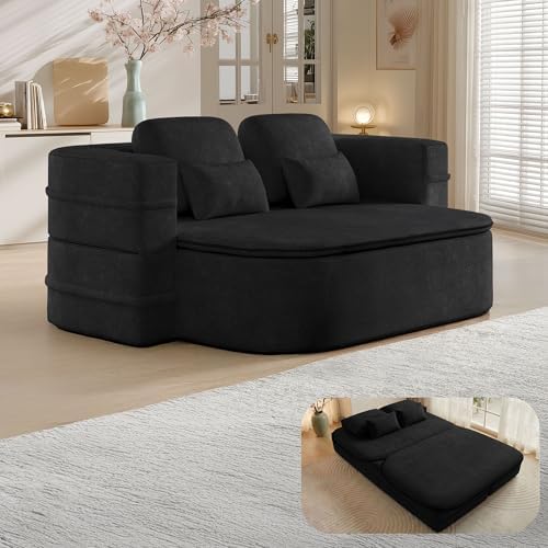 75'' Folding Sleeper Sofa Bed, Memory Foam Boneless Couch by IZLKQC