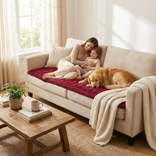 Smiry Couch Cover for Dogs, Non Slip Washable Sofa Protector for Pets - Image 6