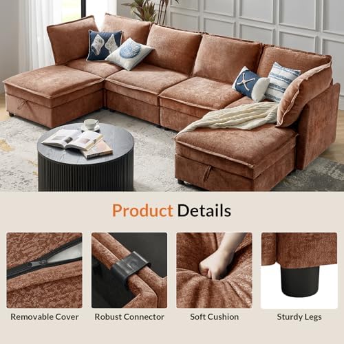 HULALA HOME Modular Sectional 6 Seater Sofa - Image 6