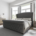 AMERLIFE California King Upholstered Sleigh Bed Frame by AMERLIFE
