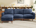 Vesgantti 97" Modular Sectional Sofa Dark Blue, L-Shaped Couch by Vesgantti