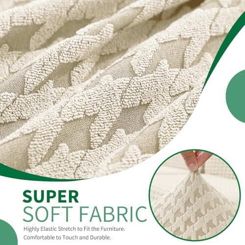 MAXIJIN Couch Cushion Covers for Sectional Sofa, Stretch Sofa Cushion Cover - Image 3
