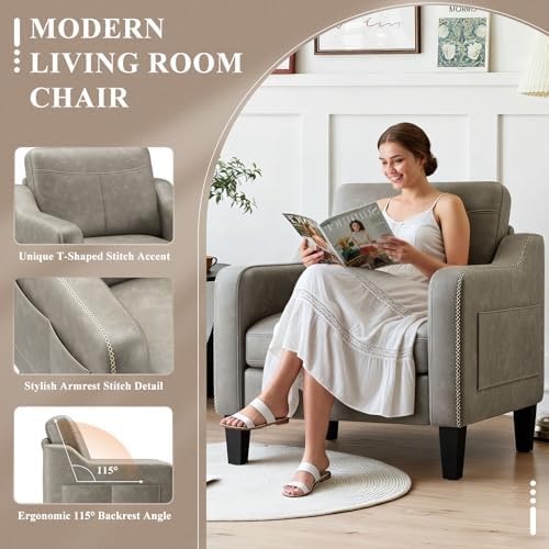 MALOL PU Leather Accent Chair Set of 2 - Image 4