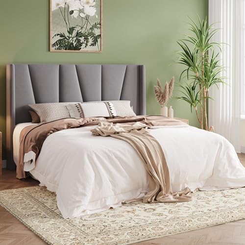 Allewie Full Size Platform Velvet Bed Frame - Image 3