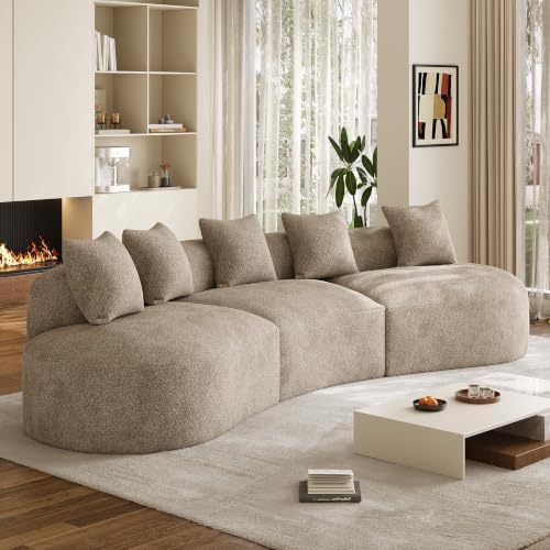134" Oversized Sectional Sofa for Living Room, Modern Luxury Plush Chenille - Image 3