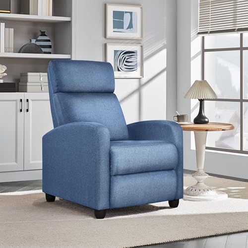 Yaheetech Recliner Chair with 3 Adjustable Angles Armchair Light Blue - Image 2