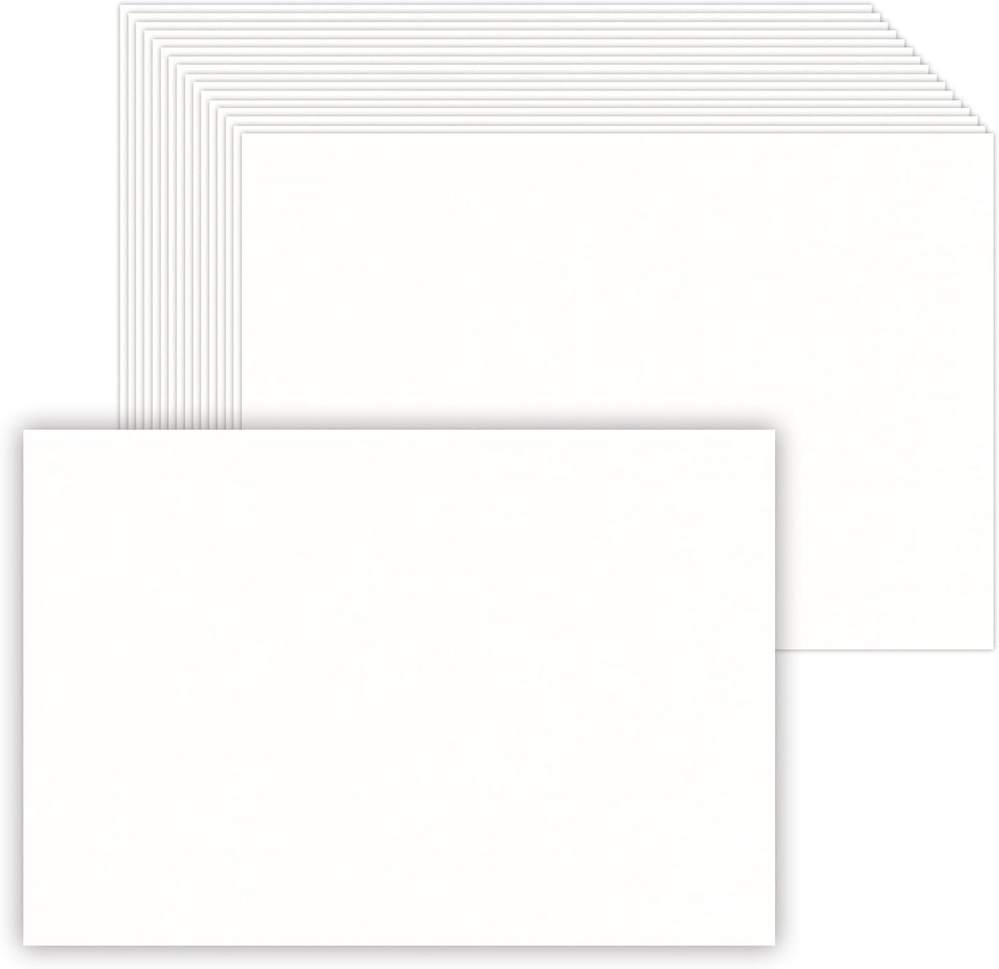 50 Pack 5x7 White Blank Cardstock Paper Thick Paper - 80lb Flat Cards Stock Printer Paper for Make Your Own DIY Invitations, Note, Greeting, Table Cards - Writing, Stamping, Painting, Drawing
