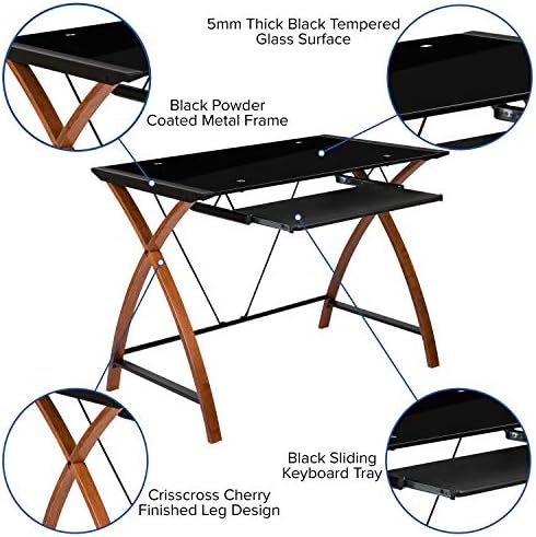 Flash Furniture Glass Computer Desk - Image 4