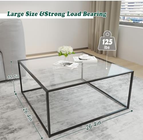 Glass Coffee Table Modern Center Table, Minimalist Coffee Table Sofa Side Tea - Image 2