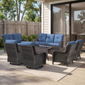 Belord 7 Piece Wicker Patio Furniture Set, Outdoor Swivel Rocker Chairs Set of 2 by Belord