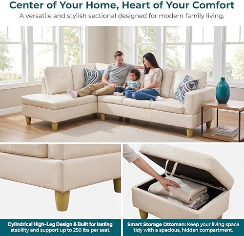 Faux Leather Sectional Couches for Living Room - Image 6