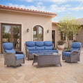 Swivel Patio Chairs sofa Set of 4 by Bellefurn