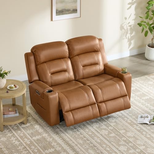 Watson & Whitely Genuine Leather Lay Flat Power Reclining Loveseat - Image 3