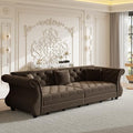 Sleeper Sofa Bed 97.6", Velvet Pull Out Couch, Chesterfield Sofa by SmartEdge
