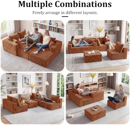 118'' Boneless Couch Sectional Sofa - Image 3