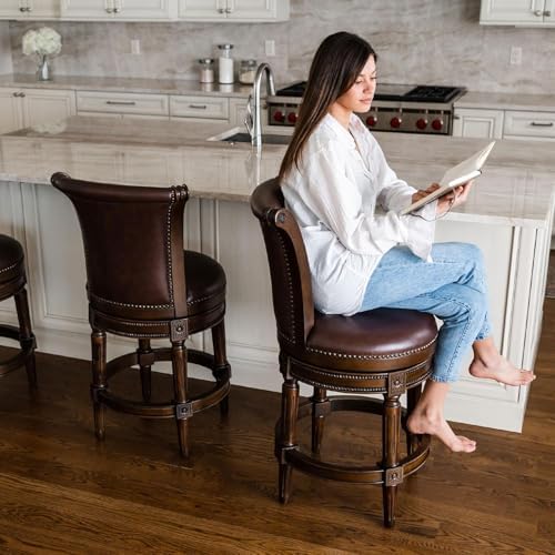 Maven Lane Pullman Counter Stool, Dark Brown Solid Frame - Image 4