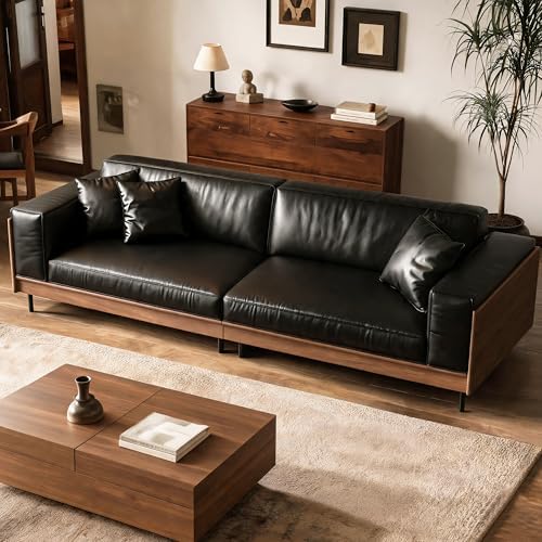 106“ 4-Seater PU Leather Sofa Couch - Image 4