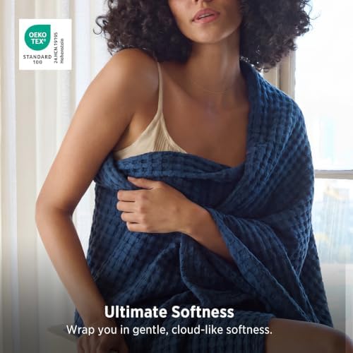 Bedsure Cooling Waffle Blanket for Hot Sleepers, Throw XL - Image 4