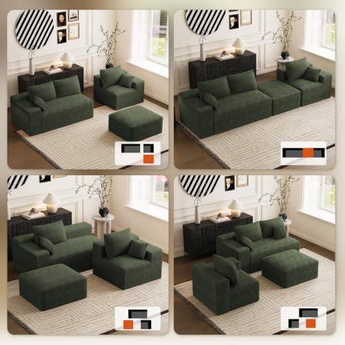 ONEMMLION 105" L-Shaped Cloud Boneless Couch - Image 6
