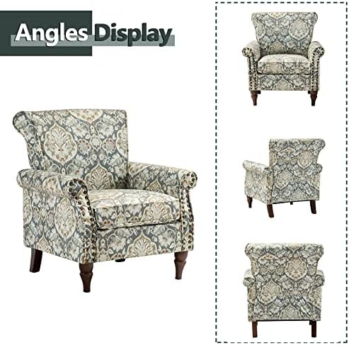 HULALA HOME Traditional Floral Accent Chair - Image 3