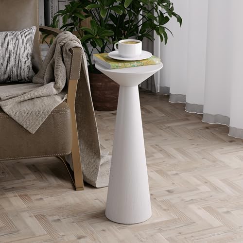 COZAYH Farmhouse Tall Pedestal End Table, Solid Wood Martini Table - Image 6