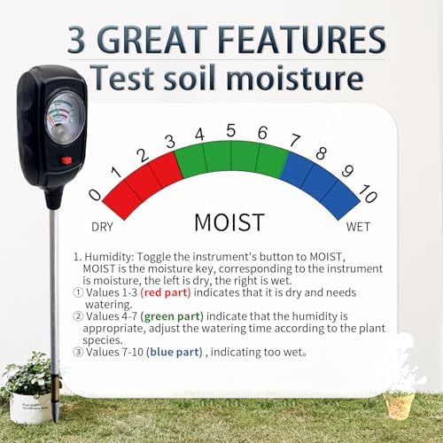 Soil Tester, 3 in 1 Soil Moisture/Nutrient/Soil PH Tester Kit - Image 3