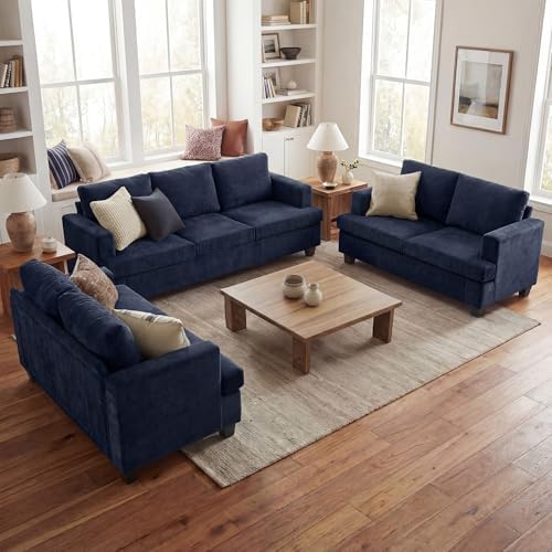 Fiona's magic 7 Seats Sofa Couch Set, 3 Piece Set Comfy Couch, Loveseat *2 & 3 by Fionasmagic