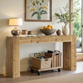 Tribesigns 63-Inch Solid Wood Console Sofa Table, Farmhouse Long Entryway Table by Tribesigns