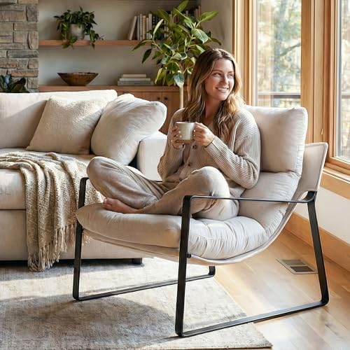 LukeAlon Modern Linen Accent Armchair by LukeAlon
