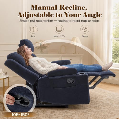 GUEAPY Reclining Loveseat for Living Room, Dual Cup Holders, 2 Side Pockets - Image 3