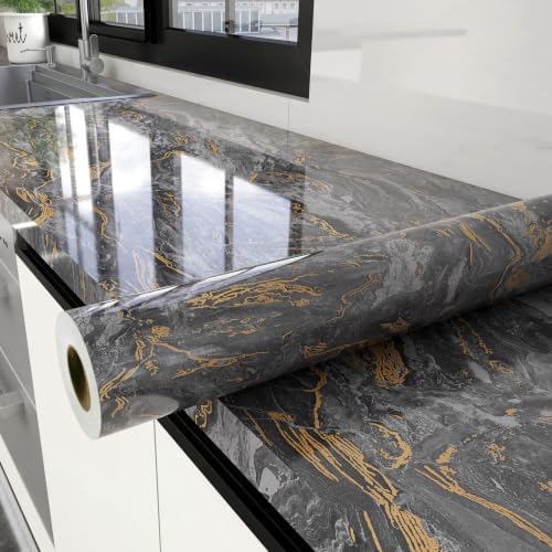Glossy Thick Marble Contact Paper by YUN-aeonPeelandStickWall