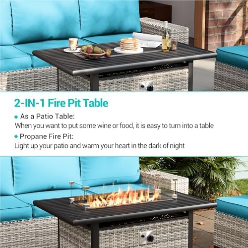 Outdoor Patio Furniture Set PE Wicker Rattan Outdoor Sectional Sofa - Image 3
