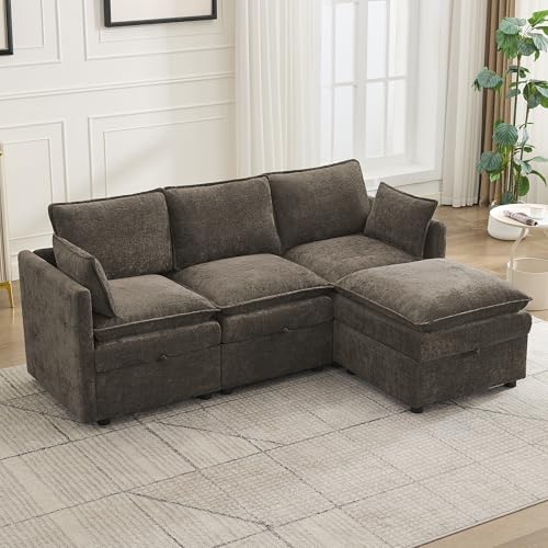 80" Cloud Modular 3 Seater Sofa by Abbrevi