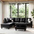 Faux Leather Sectional Couches for Living Room by Topcomfy