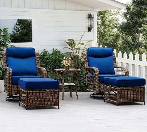 PIZZELLO 5 Piece Outdoor Swivel Chairs by PIZZELLO