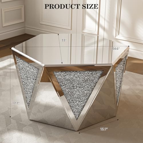 IKIFLY Mirrored Coffee Table - Image 2