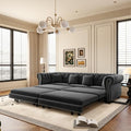 89" Velvet Pull-Out Chesterfield King Sleeper Sofa Bed by Unknown