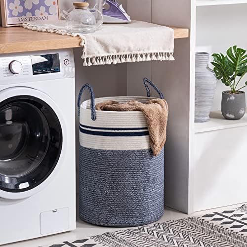 YOUDENOVA Cotton Rope Laundry Hamper Basket, 72L Blanket Basket - Image 5
